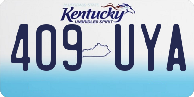 KY license plate 409UYA