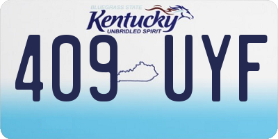 KY license plate 409UYF