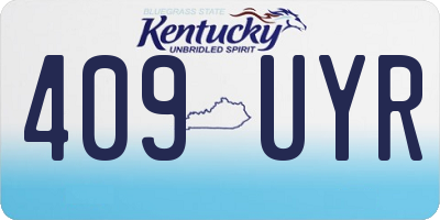 KY license plate 409UYR