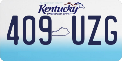 KY license plate 409UZG
