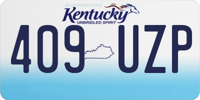 KY license plate 409UZP