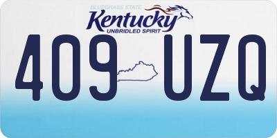 KY license plate 409UZQ