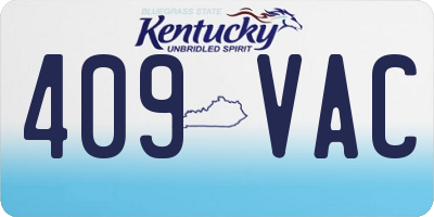 KY license plate 409VAC