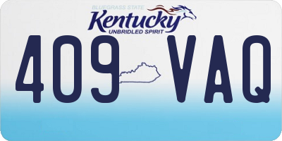 KY license plate 409VAQ