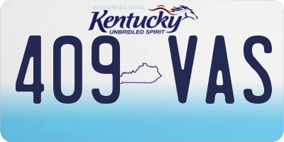 KY license plate 409VAS