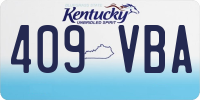 KY license plate 409VBA