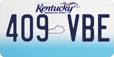 KY license plate 409VBE