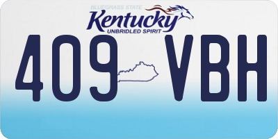 KY license plate 409VBH