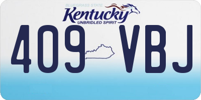 KY license plate 409VBJ