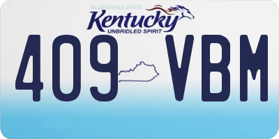 KY license plate 409VBM