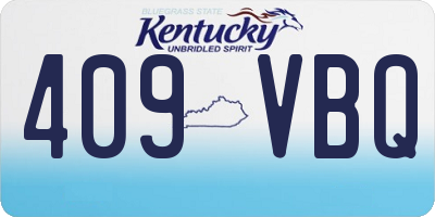 KY license plate 409VBQ
