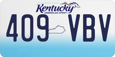 KY license plate 409VBV