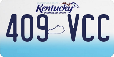 KY license plate 409VCC