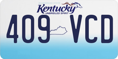 KY license plate 409VCD
