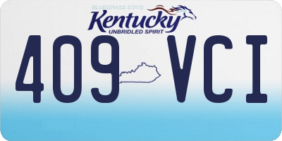 KY license plate 409VCI