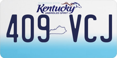 KY license plate 409VCJ