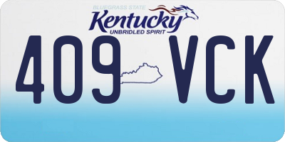 KY license plate 409VCK