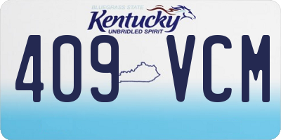 KY license plate 409VCM
