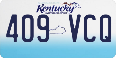 KY license plate 409VCQ