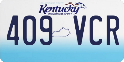 KY license plate 409VCR