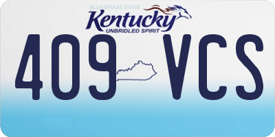 KY license plate 409VCS