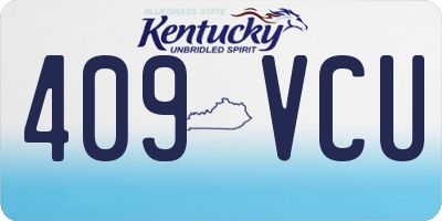 KY license plate 409VCU