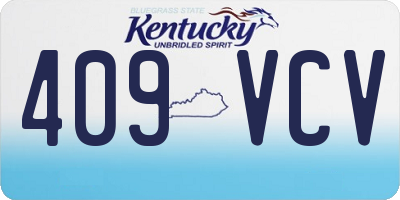 KY license plate 409VCV