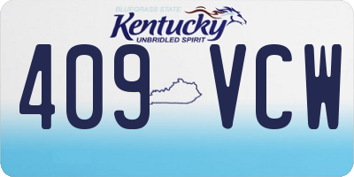 KY license plate 409VCW