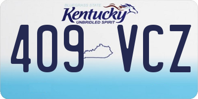 KY license plate 409VCZ