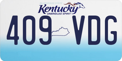 KY license plate 409VDG