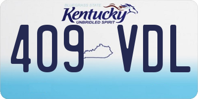 KY license plate 409VDL