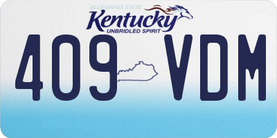 KY license plate 409VDM