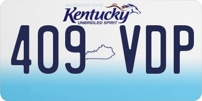KY license plate 409VDP