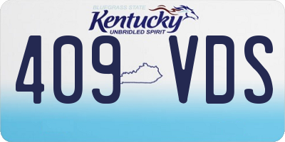 KY license plate 409VDS
