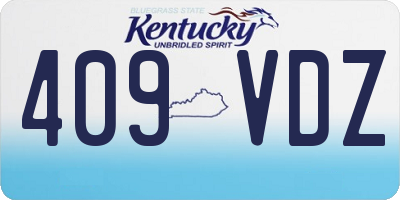 KY license plate 409VDZ