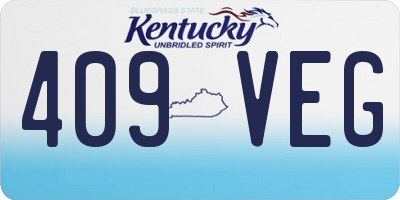 KY license plate 409VEG