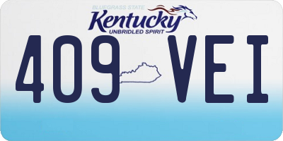 KY license plate 409VEI