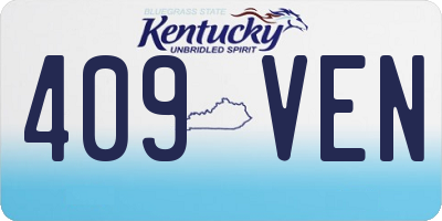 KY license plate 409VEN