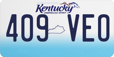 KY license plate 409VEO