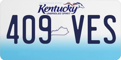 KY license plate 409VES