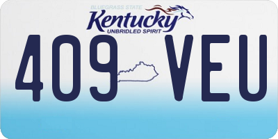 KY license plate 409VEU