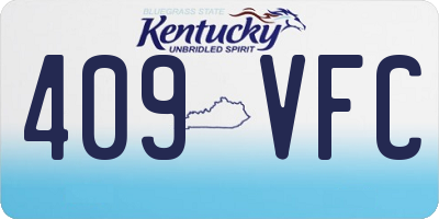 KY license plate 409VFC