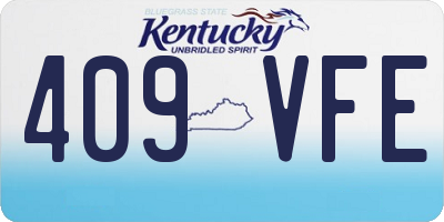 KY license plate 409VFE