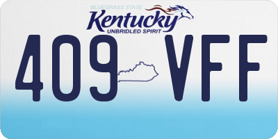 KY license plate 409VFF