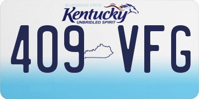 KY license plate 409VFG