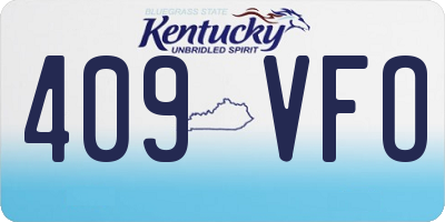 KY license plate 409VFO