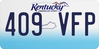 KY license plate 409VFP
