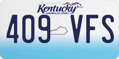 KY license plate 409VFS
