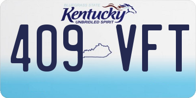 KY license plate 409VFT