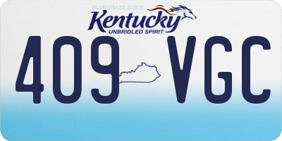 KY license plate 409VGC